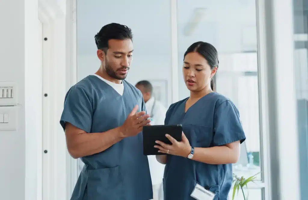 Medical advice, help and doctors with a tablet for healthcare